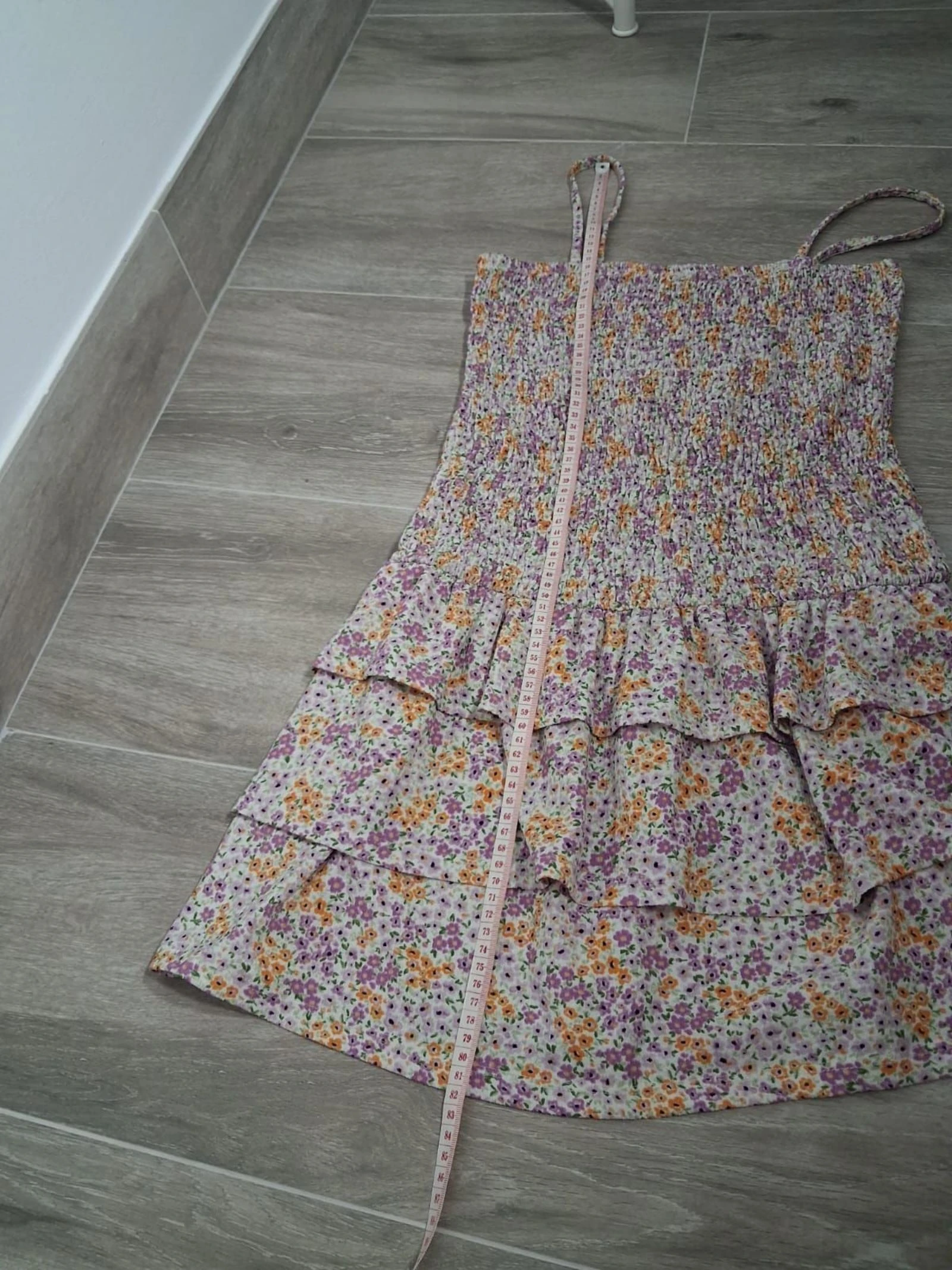 Vestido Primark floral fruncido con volantes talla S – photo 12